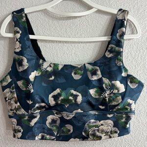 Dip Blue Floral Padded Sports Bra Woman Size XXL
